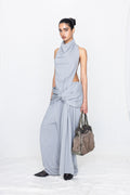 Draped Suit Gray Melange