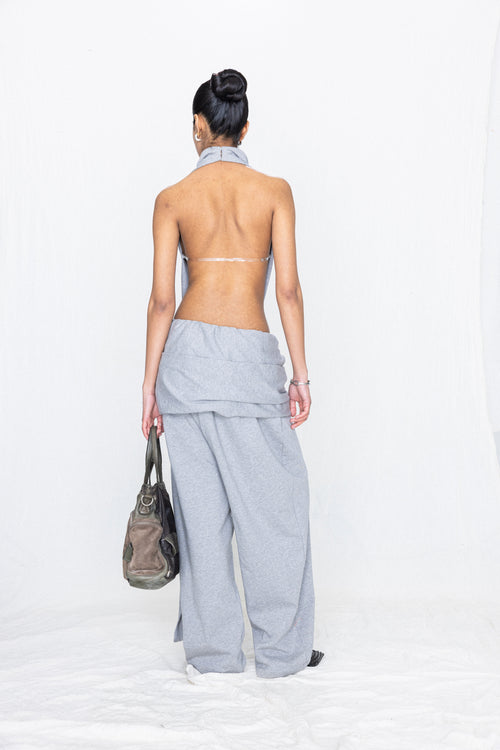 Draped Suit Gray Melange